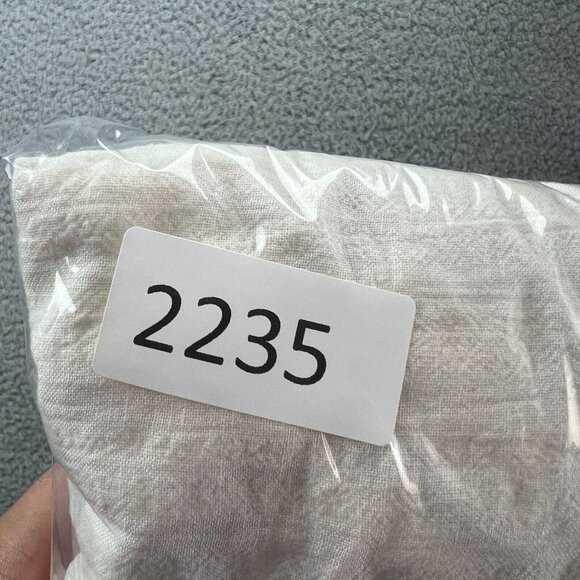 Loft Blouse Boho Hippie White Black Embroidered Flutter Sleeve Peplum Linen XS - Picture 9 of 9